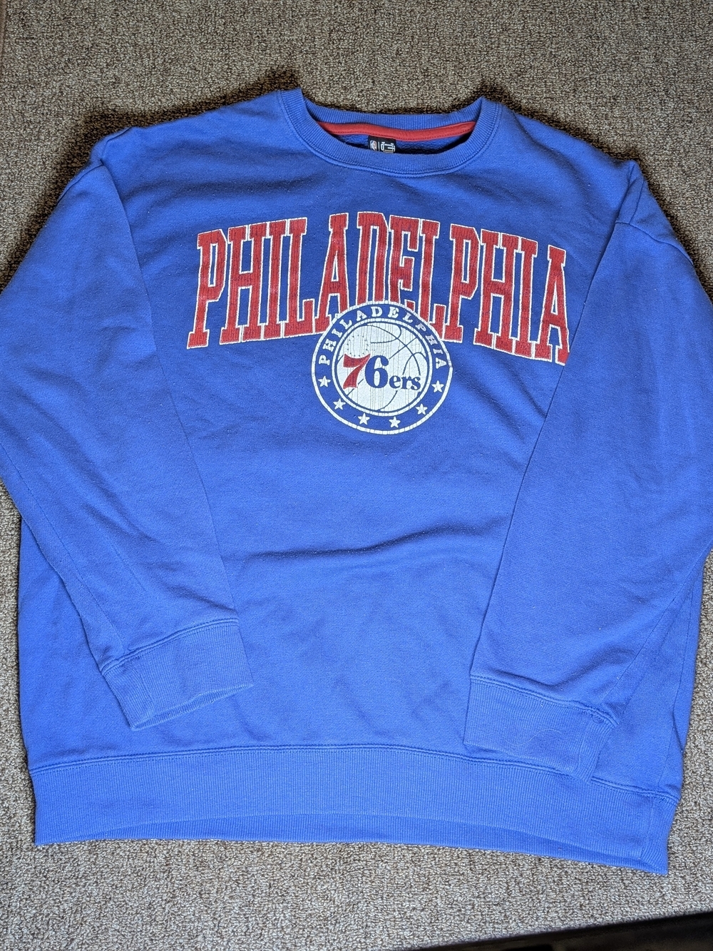 Vintage Philadelphia 76ers Sweatshirt Ultra Game XL Blue NBA Crewneck